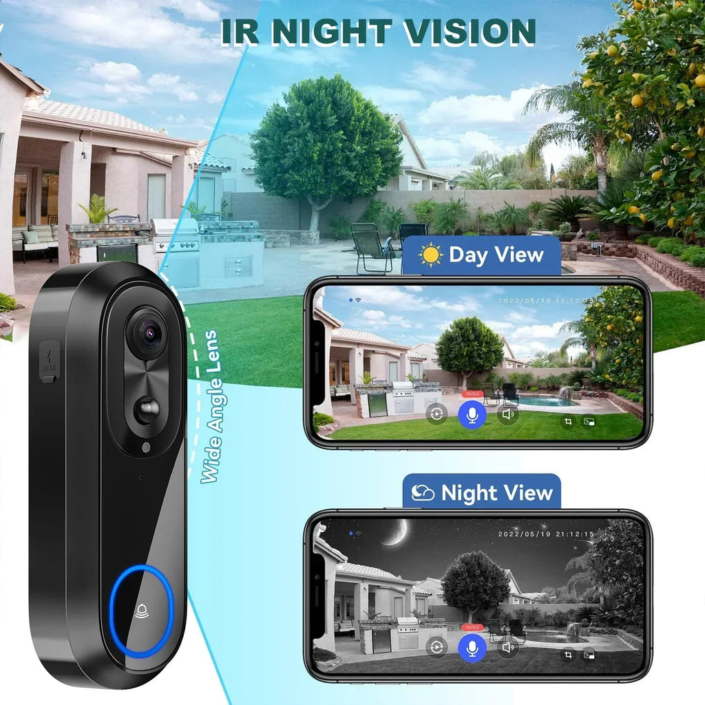 Wifi Video Doorbell Smart Camera (1080P)