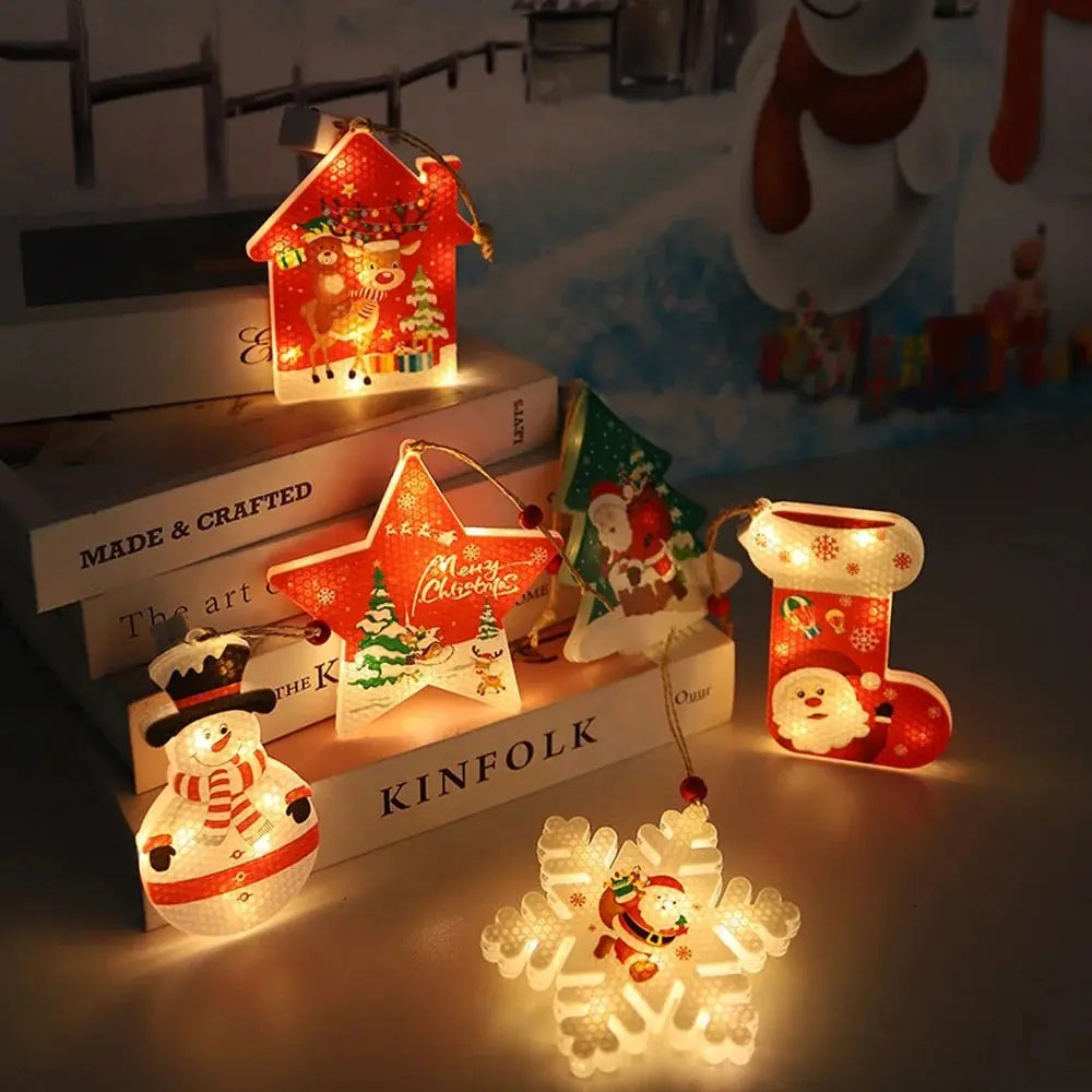 Santa Stocking LED Hanging Ornament