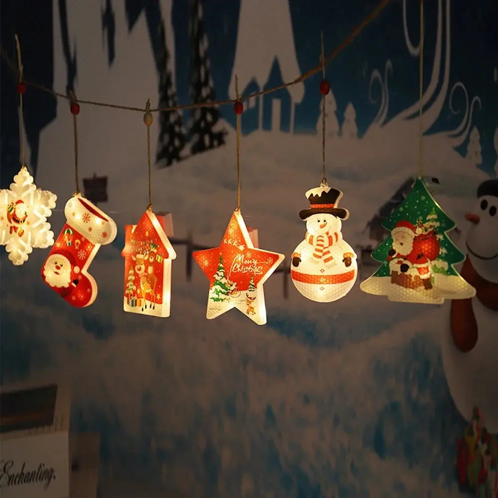 Santa Stocking LED Hanging Ornament
