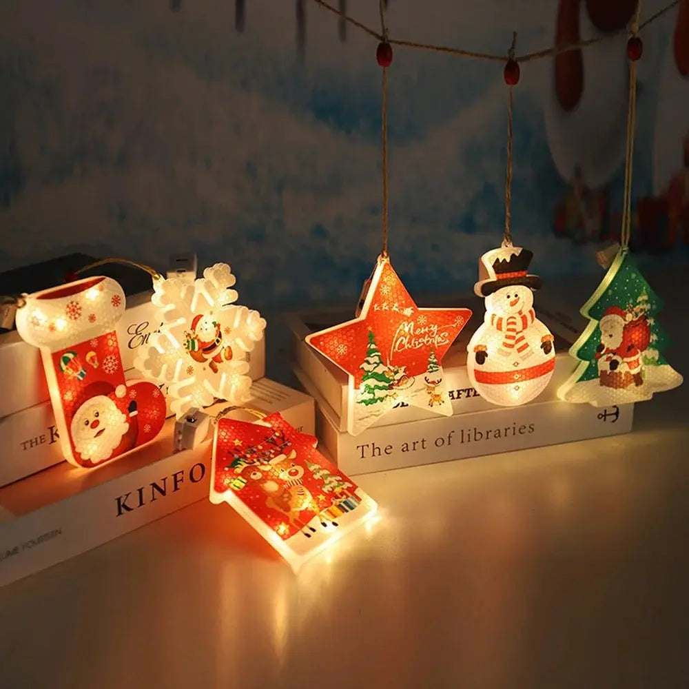 Santa Stocking LED Hanging Ornament