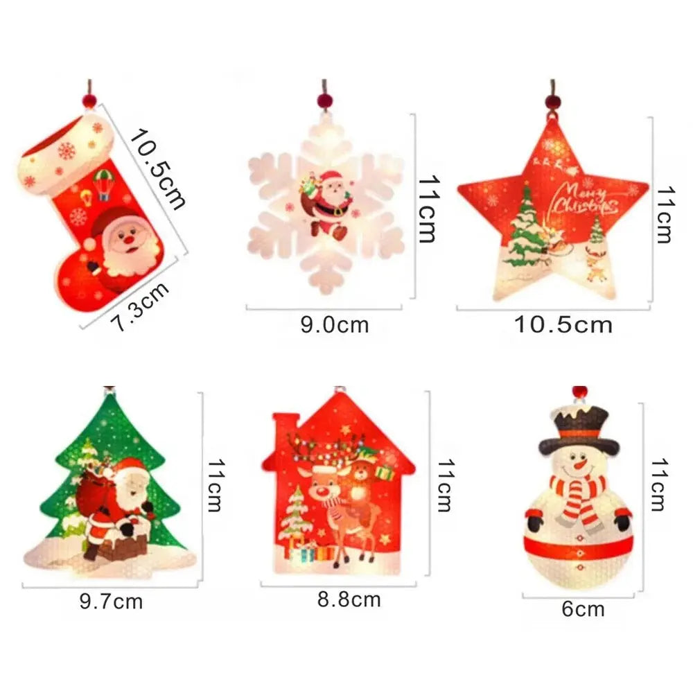 Santa Stocking LED Hanging Ornament