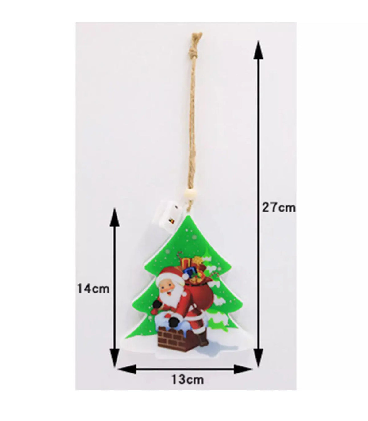 Santa Stocking LED Hanging Ornament