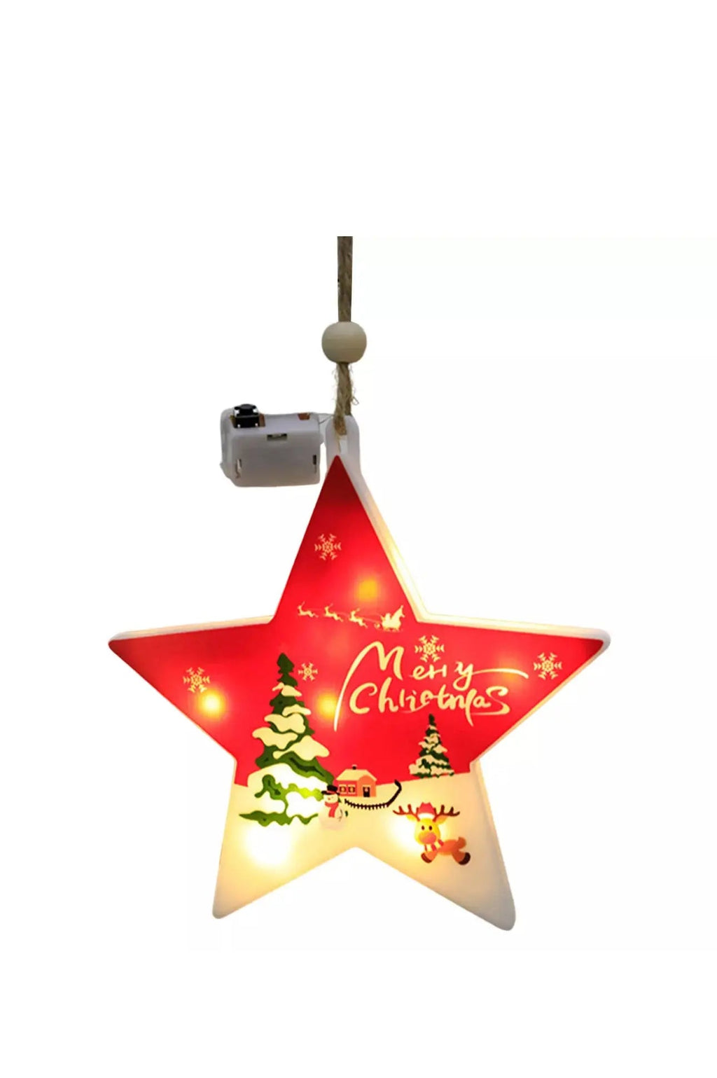 Santa Stocking LED Hanging Ornament