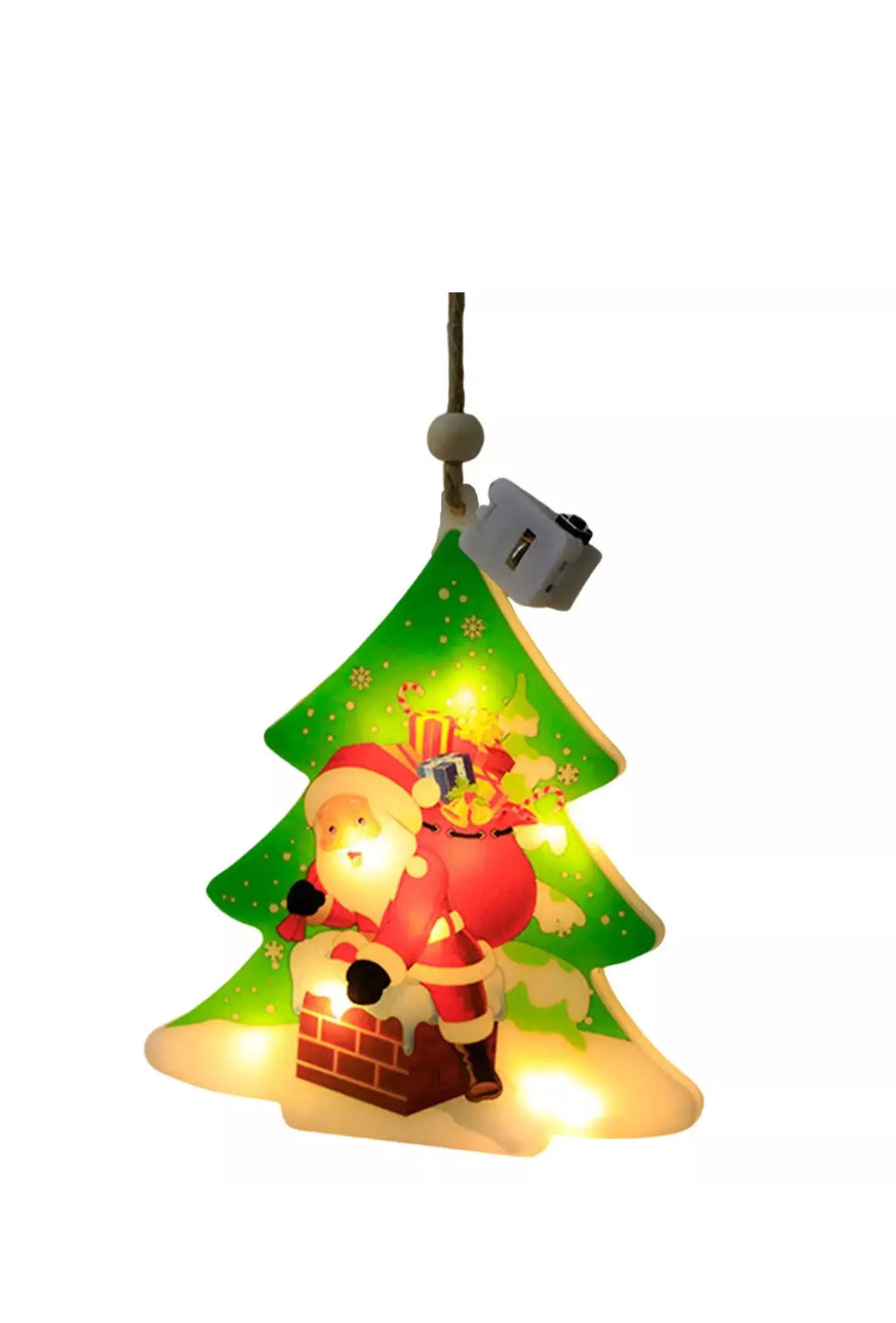 Santa Stocking LED Hanging Ornament